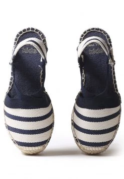 Toni Pons Bambini EDITA - Sandali Con Zeppa - Ecru Navy Stripe
