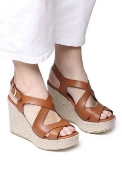 Toni Pons Donna Sandali Con Zeppa - Tan